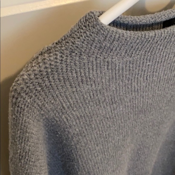 Lulu’s Grey Mock Neck Knit Sweater - Picture 2 of 7